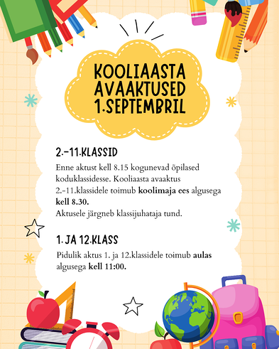 Kooliaasta avaaktused 2025/2026